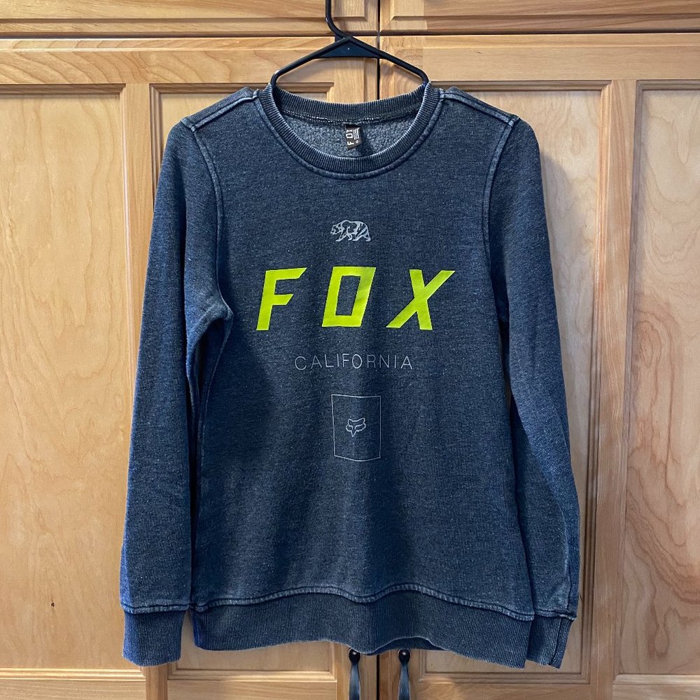 Dark grey Fox crewneck sweater